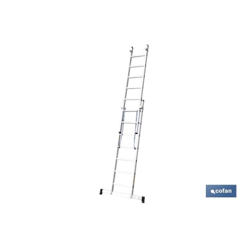 ESCALERA ALUMINIO DOBLE 7 PELDAÑOS 2,00 + 2,00 M