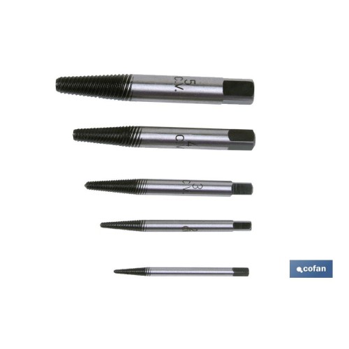 JGO. 8 MACHOS IZQUIERDA (Extractor tornillos)