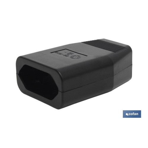 BASE ENCHUFE BIPOLAR AEREA NEGRA (10A-250V)