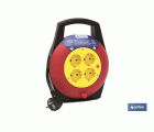 Enrollacables de 4 tomas | Longitud del cable 7 m | Sección cable 3 x 1,5 mm