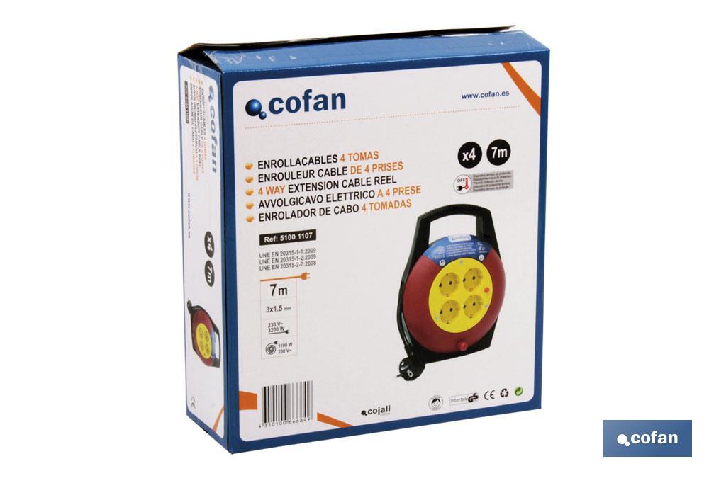 ENROLLACABLES CABLE 4T. 7 M. (3 x 1,5mm)