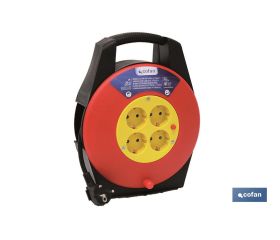 Enrollacables de 4 tomas | Longitud del cable 20 m | Sección cable 3 x 1,5 mm