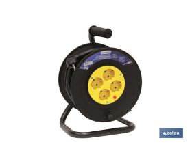 Alargador de cable con 4 tomas | Longitud del cable 25 metros | Sección cable 3 x 1,5 mm
