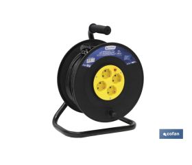 Alargador de cable con 4 tomas | Longitud del cable 50 metros | Sección cable 3 x 1,5 mm