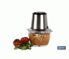 PICADORA ELECTRICA ACERO INOX VASO DE  VIDRIO 1,2 L 400W