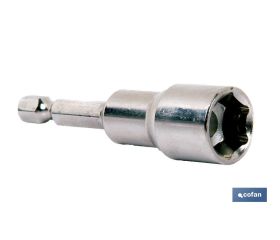 Adaptador de taladro 1/4 imantado para tornillos | Alojamiento del tornillo imantado | Medidas desde SW 5 hasta SW 13 mm