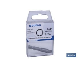 ADAPTADOR PORTA VASOS 1/4 X 50 MM