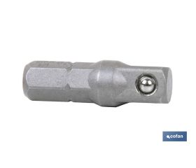 Adaptador portavasos de 1/4 para vasos de 1/4 | Medidas de longitud en 25 mm y 50 mm | Fabricado en cromo vanadio