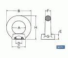 ANILLA ELEVACION HEMBRA DIN 582 M-6 ZN