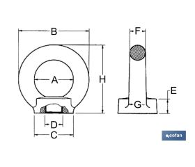 ANILLA ELEVACION HEMBRA DIN 582 M-14 ZN venta unitaria