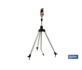 Aspersor 4 posiciones | Con trípode telescópico | Adecuado para el riego de jardines y césped