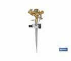 Aspersor sectorial 360º con piqueta | De metal | Para jardín y agricultura | Superficies grandes
