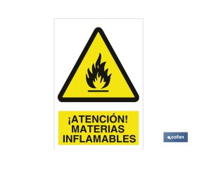 ¡Atención! materias inflamables