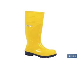 Bota de Agua| Seguridad S5 | Color Amarillo | Fabricada en PVC | Puntera y Plantilla de Acero