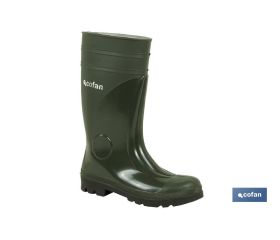 Bota de Agua | Color Verde | Seguridad S5 | Fabricada en PVC | Puntera y Plantilla de Acero