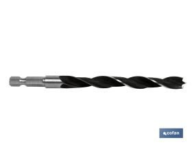 Broca para madera mango hex. 1/4”