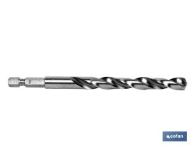 Broca rectificada HSS mango hex. 1/4”