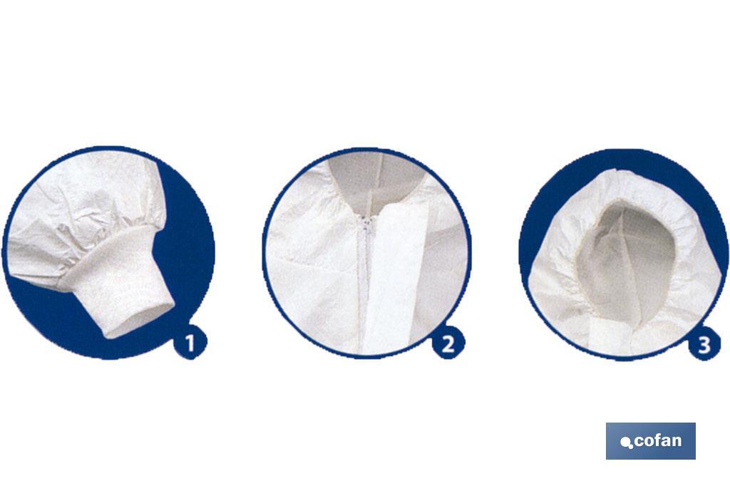 BUZO C/CAPUCHA TIPO 4, 5 Y 6 BLANCO TALLA M