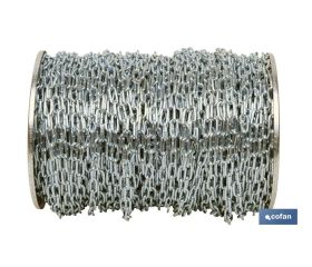 CADENA CINCADA DE 7 MM.  (24 M.)