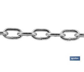 CADENA CINCADA DE 7 MM.  (24 M.)