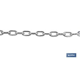 CADENA CINCADA DE 7 MM.  (24 M.)