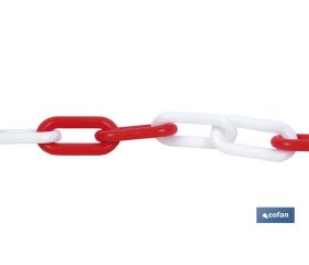 Cadena Plástico Rojo/Blanco