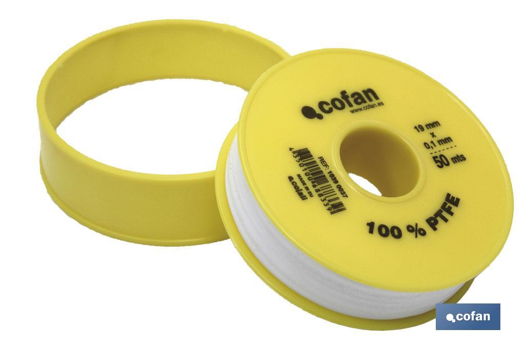 ROLLO 50 MTS CINTA PTFE DE 19mm X 0,10mm