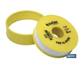 ROLLO 50 MTS CINTA PTFE DE 19mm X 0,10mm