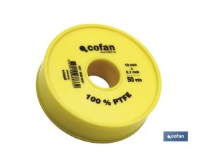 ROLLO 50 MTS CINTA PTFE DE 19mm X 0,10mm