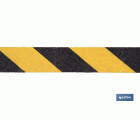 Cinta adhesiva antideslizante | Color amarillo y negro | Medidas en 25 y 50 mm de longitud