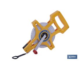 Cinta métrica fibra de vidrio con mango