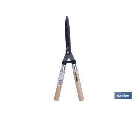 Cizalla corta setos profesional | Mango ergonómico de madera | Para jardinería y arbusto
