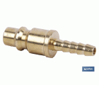Conector de aire con espiga tubo Ø13mm de Gran Caudal | Acoplador con espiga de tubo Ø13mm para instalaciones neumáticas