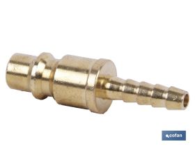 Conector de aire con espiga tubo Ø13mm de Gran Caudal | Acoplador con espiga de tubo Ø13mm para instalaciones neumáticas