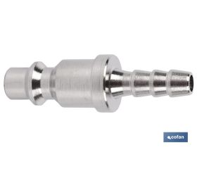 Conector de aire con espiga tubo Ø13mm | Acoplador con espiga de tubo Ø13mm para instalaciones neumáticas