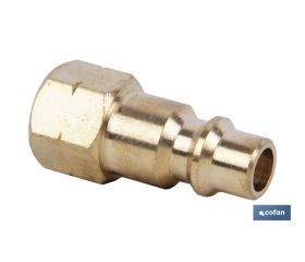 Conector de aire rosca hembra 1/2 de Gran caudal | Acoplador rosca hembra BSP 1/2”de gran caudal para instalaciones neumáticas