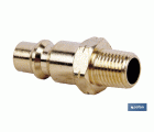Conector de aire rosca macho 1/2 de Gran caudal | Acoplador rosca macho BSP 1/2” de gran caudal para instalaciones neumáticas