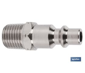 Conector de aire rosca macho 1/2 | Acoplador rosca macho BSP 1/2” para instalaciones neumáticas