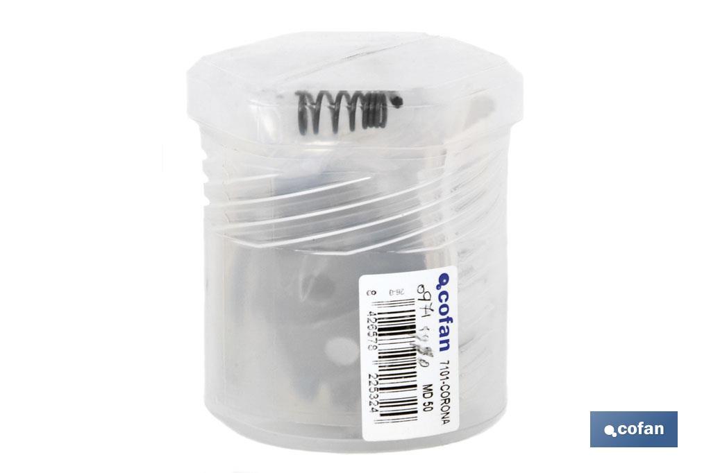 CORONA DE METAL DURO 18MM.