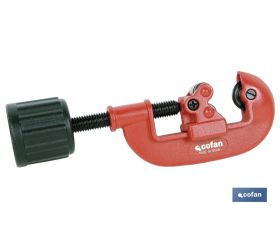 Cortatubos con 2 rodillos | Diámetro: 3-30 mm | Cortador ajustable | Color rojo
