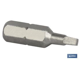 Punta Cuadrada para atornillador de Acero | Modelo 1/4 Robertson Estándar | Longitud 25 y 50 mm