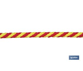 CUERDA HELICOIDAL 6MM 100 M. ROJO/AM