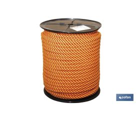 Cuerda Trenzada Helicoidal Amarillo/Rojo (100% Polipropileno)