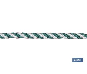 CARRETE CUERDA TR. HELICOIDAL 6 MM 200 MTS BCO/VDE