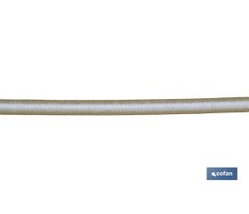 CUERDA ELASTICA(LATEX 1ª) 8 MM 200 MTS BCO