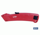 Cúter retráctil Zamak | Automático | Cuerpo compacto y ligero | Fabricado en acero inoxidable