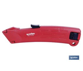 Cúter retráctil Zamak | Automático | Cuerpo compacto y ligero | Fabricado en acero inoxidable