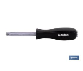 Destornillador rígido doble boca en 1/4 | Para vasos de 1/4' | Con cuadradillo trasero también en 1/4'