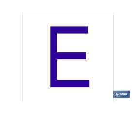 E Letra en glasspack