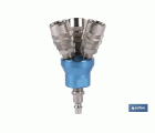 Enchufe rápido con 3 salidas en Flor | Distribuidor conector neumático  con 3 salidas para instalaciones neumáticas